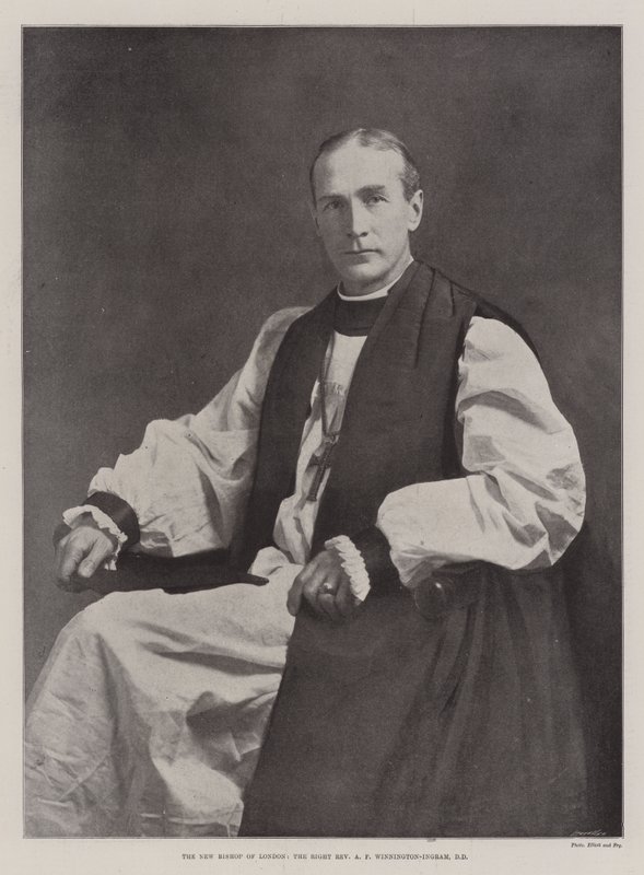 Den nye biskop af London, den højre pastor A F Winnington-Ingram, DD af English Photographer