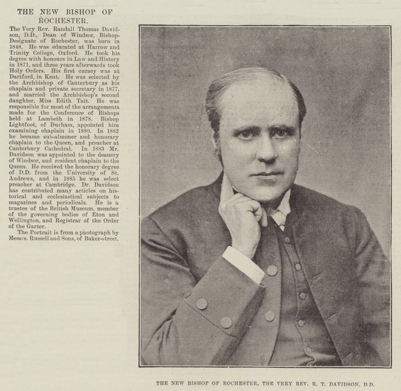 Den nye biskop af Rochester, den meget pastor R T Davidson, DD af English Photographer