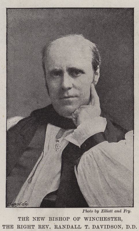 Den nye biskop af Winchester, højre pastor Randall T Davidson, DD af English Photographer