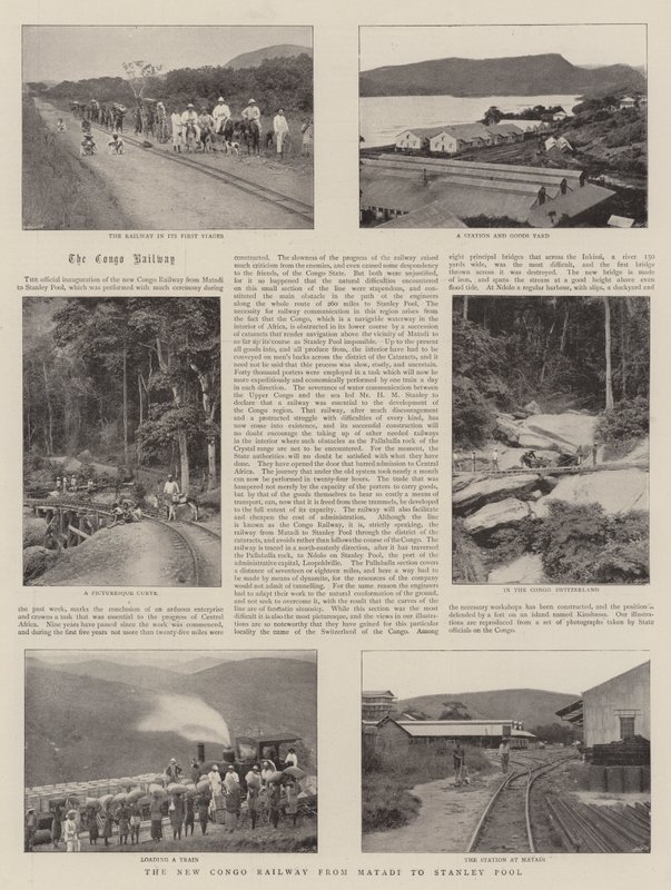 Den nye Congo Railway fra Matadi til Stanley Pool af English Photographer