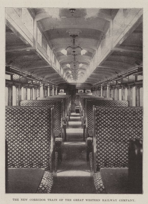 Det nye korridortog fra Great Western Railway Company af English Photographer