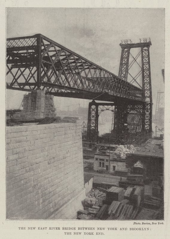 New East River Bridge mellem New York og Brooklyn, New York End af English Photographer