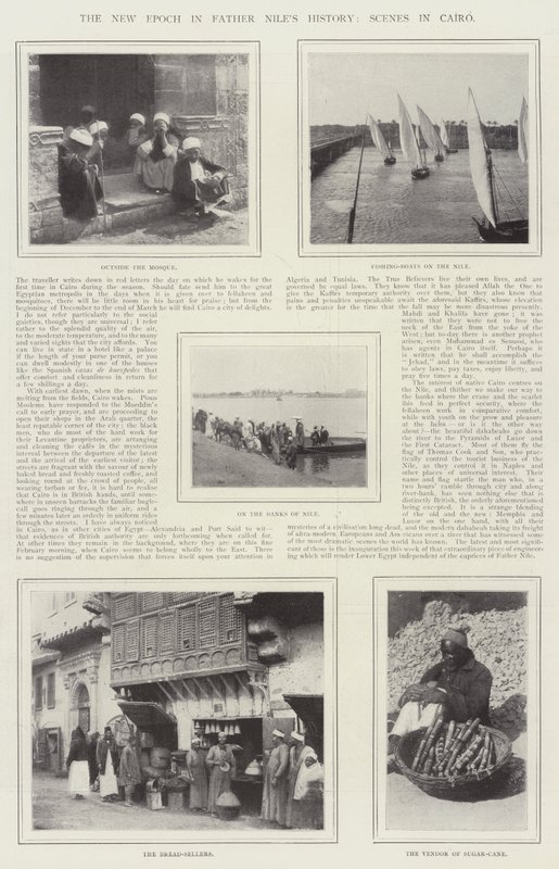 Den nye epoke i Fader Niles historie, scener i Kairo af English Photographer
