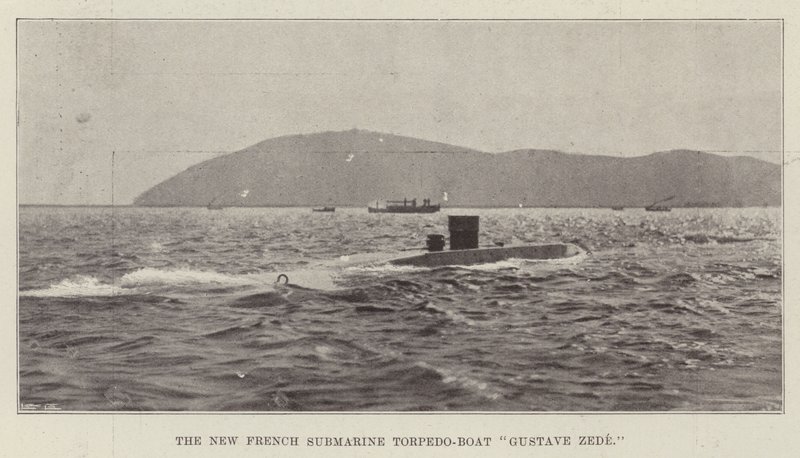 Den nye franske ubåd torpedo-båd Gustave Zede af English Photographer