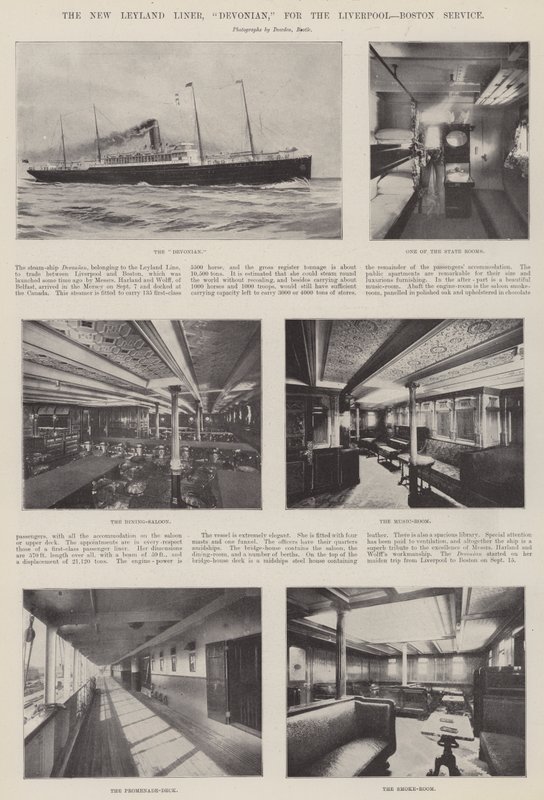 The New Leyland Liner, Devonian, til Liverpool, Boston Service af English Photographer