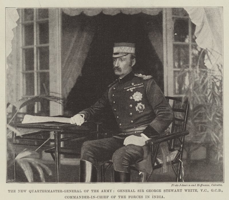 Den nye generalkvartermester for hæren, general Sir George Stewart White, VC, GCB, øverstkommanderende for styrkerne i Indien af English Photographer