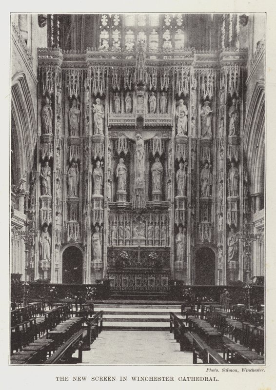 Den nye skærm i Winchester Cathedral af English Photographer