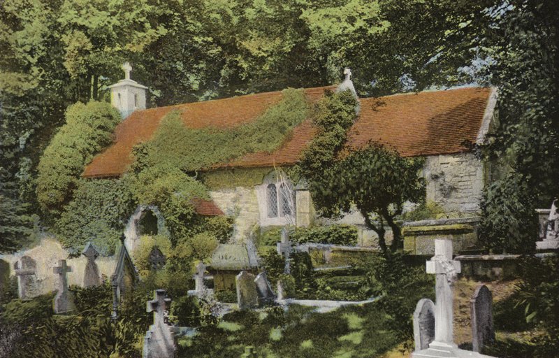 Den Gamle Kirke, Bonchurch af English Photographer