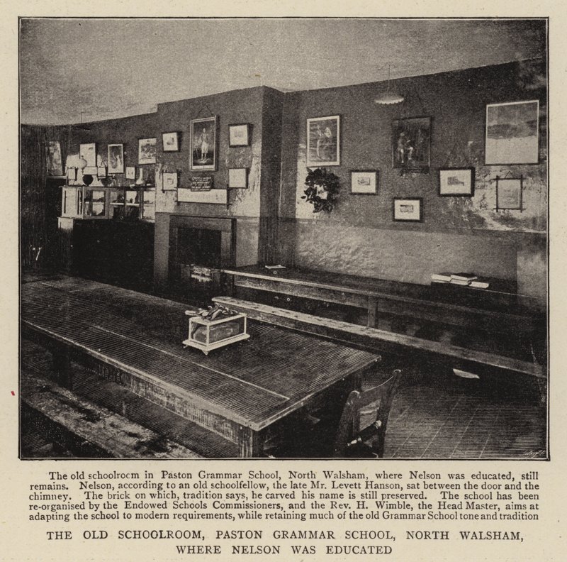 The Old Schoolroom, Paston Grammar School, North Walsham, hvor Nelson blev uddannet af English Photographer