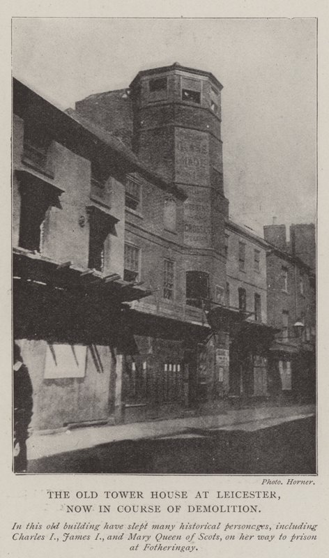 The Old Tower House i Leicester, nu under nedrivning af English Photographer