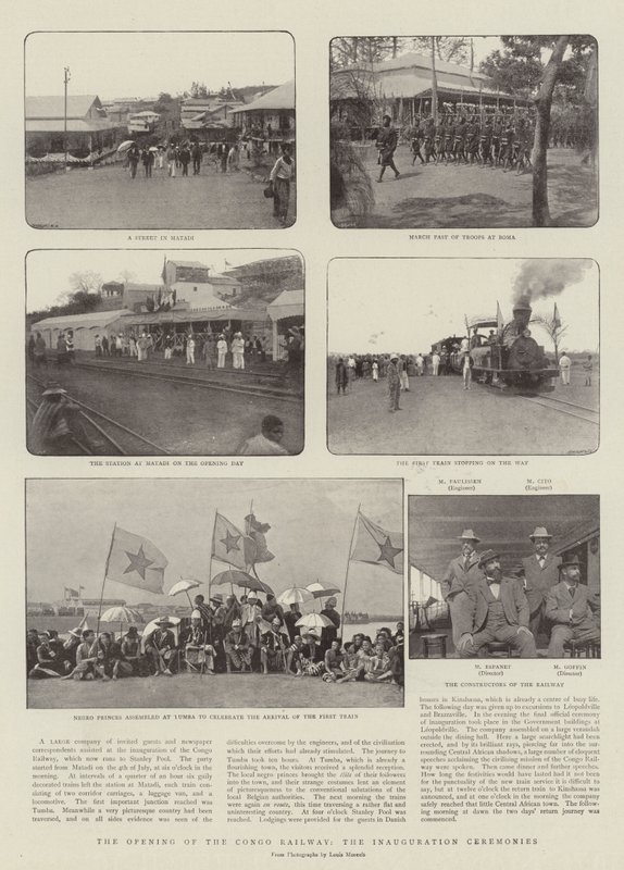 Åbningen af Congo Railway, indvielsesceremonierne af English Photographer