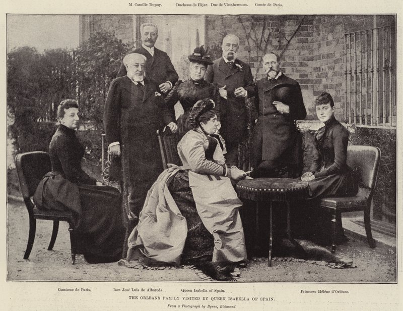 Familien Orleans besøges af dronning Isabella af Spanien af English Photographer