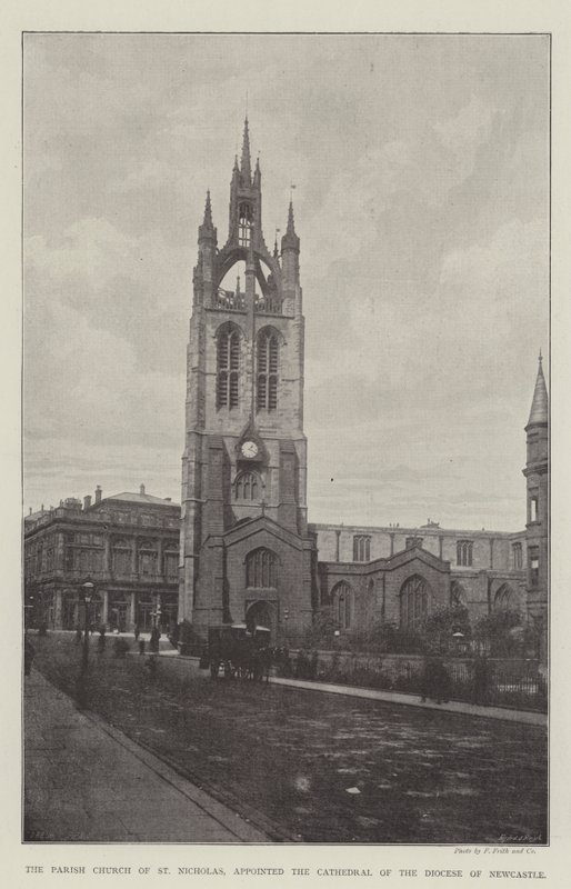 The Parish Church of St Nicholas, udnævnt til katedralen for bispedømmet Newcastle af English Photographer