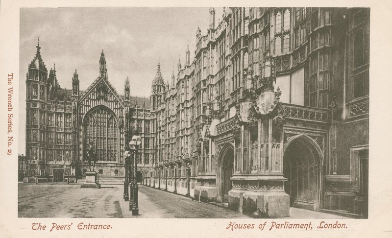 Peers-indgangen, Houses of Parliament, London af English Photographer