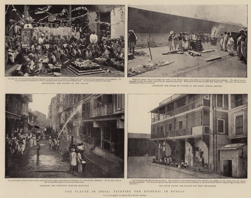 Pesten i Indien, bekæmpelse af epidemien i Bombay af English Photographer