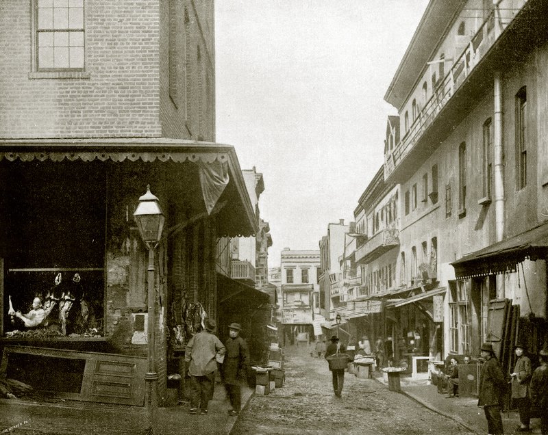 The Provision Market, Chinatown, San Francisco (s/h-billede) af English Photographer