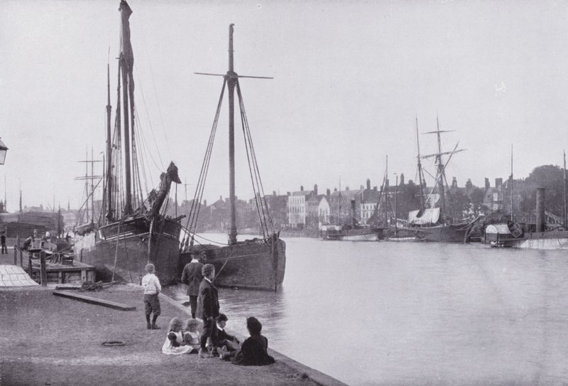 The Quays, Yarmouth (s/h foto) af English Photographer