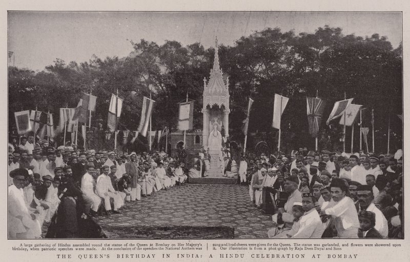 Dronningens fødselsdag i Indien, en hinduistisk fejring i Bombay af English Photographer