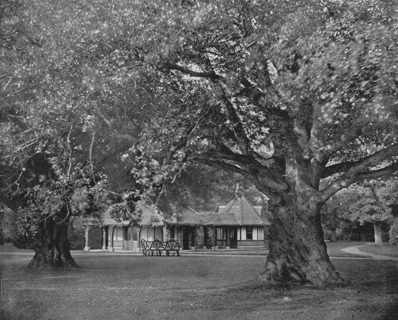 Dronningens te-værelse i Frogmore (s/h-billede) af English Photographer