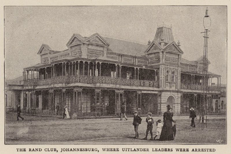 Rand Club, Johannesburg, hvor Uitlander Leaders blev arresteret af English Photographer