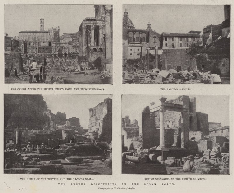 De seneste opdagelser i Forum Romanum af English Photographer