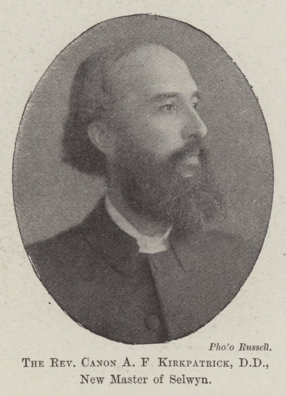 Reverend Canon A F Kirkpatrick, DD, New Master of Selwyn af English Photographer