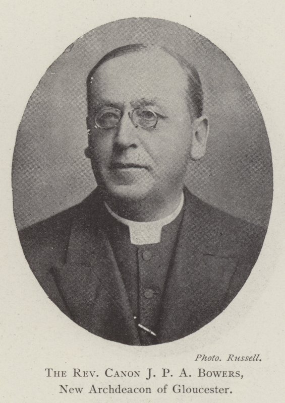Reverend Canon J P A Bowers, ny ærkediakon af Gloucester af English Photographer