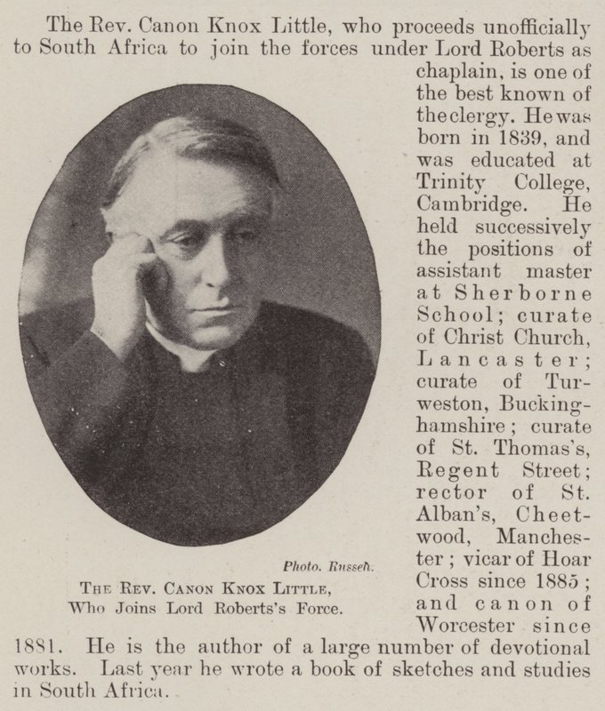 Reverend Canon Knox Little, der slutter sig til Lord Robertss Force af English Photographer