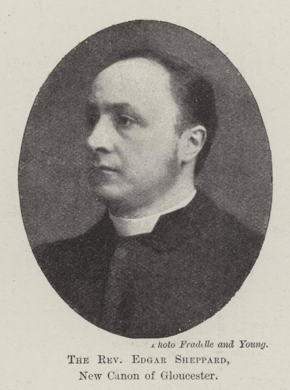 Pastor Edgar Sheppard, den nye kanon af Gloucester af English Photographer