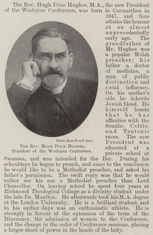 Pastor Hugh Price Hughes, præsident for Wesleyan-konferencen af English Photographer