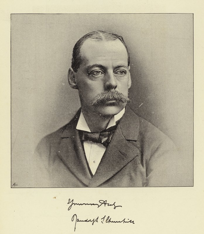Lord Randolph Churchill, tidligere finansminister og tidligere formand for Underhuset af English Photographer