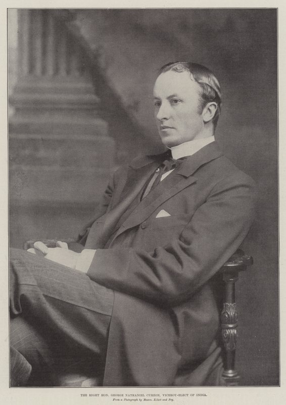Den højre ærede George Nathaniel Curzon, vicekongevalgte i Indien af English Photographer