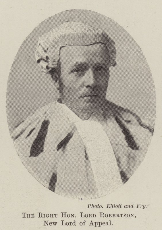 Den rette ærede Lord Robertson, New Lord of Appeal af English Photographer