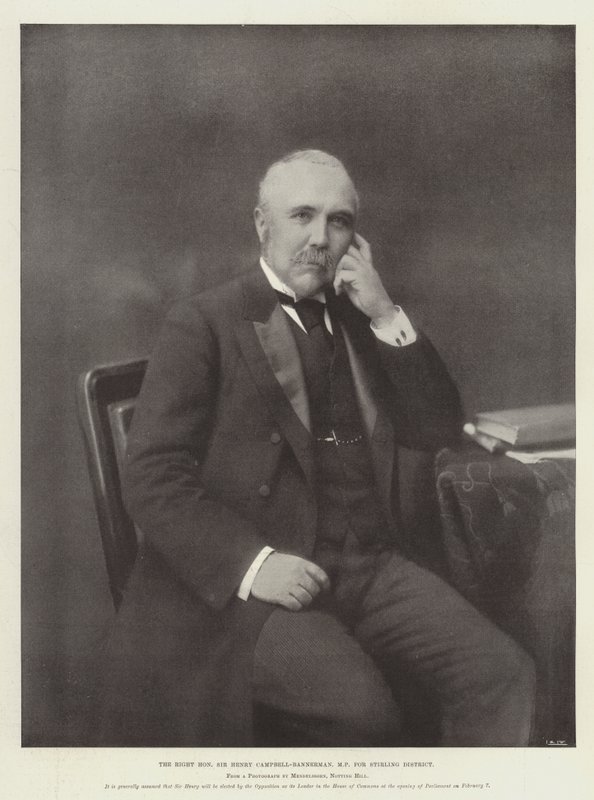 Højre ærede Sir Henry Campbell-Bannerman, MP for Stirling District af English Photographer