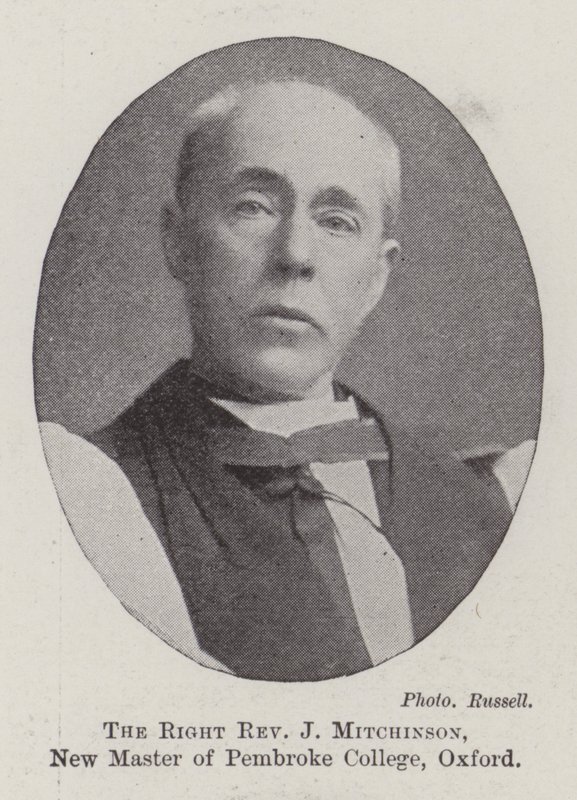 Den rigtige pastor J Mitchinson, ny mester ved Pembroke College, Oxford af English Photographer