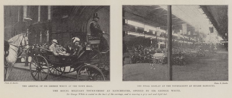 Royal Military Tournament i Manchester, åbnet af Sir George White af English Photographer