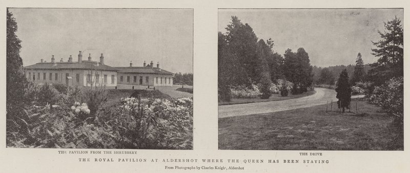 Den kongelige pavillon ved Aldershot, hvor dronningen har opholdt sig af English Photographer