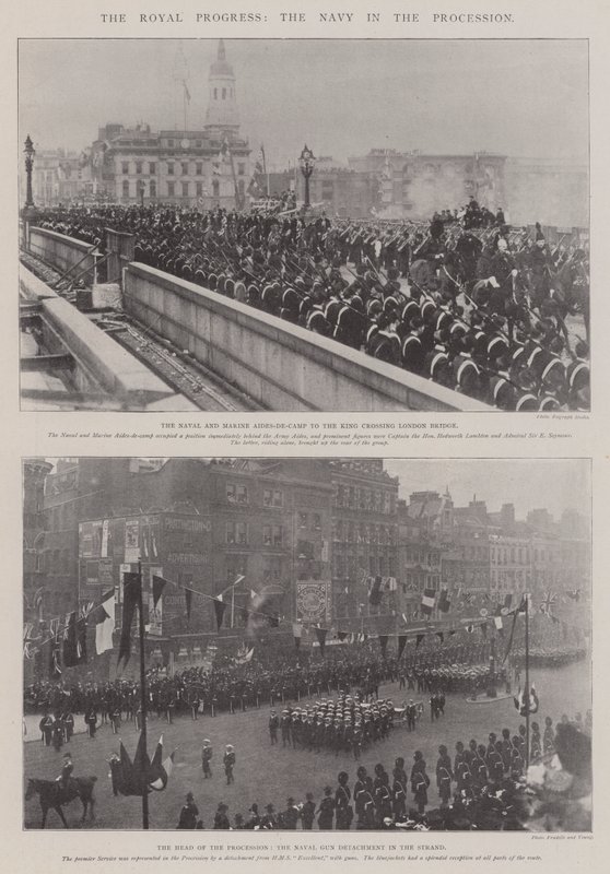 Det Kongelige Fremskridt, Søværnet i Procession af English Photographer