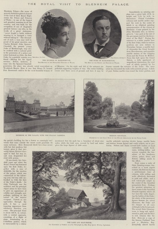 Det kongelige besøg i Blenheim Palace, 28. november 1896 af English Photographer