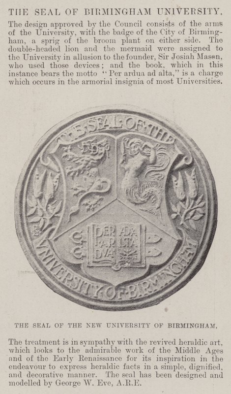 The Seal of the New University of Birmingham af English Photographer