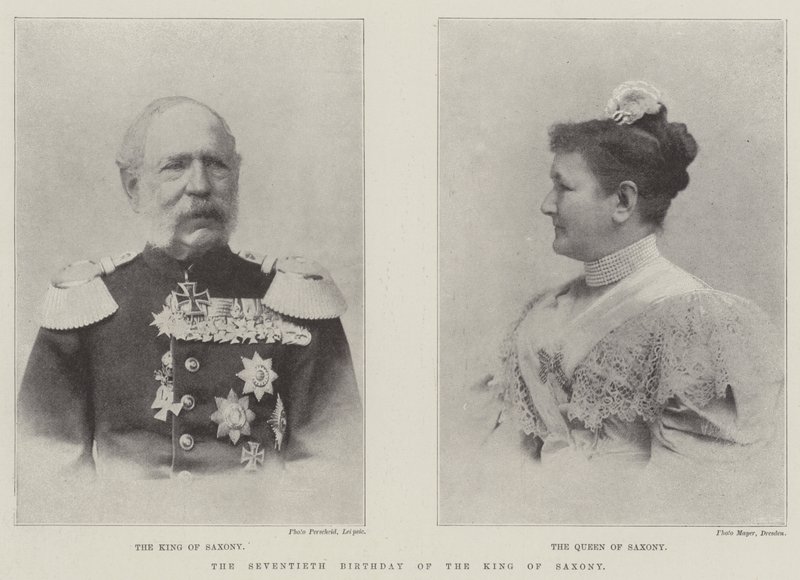 Den 70-års fødselsdag for kongen af Sachsen af English Photographer