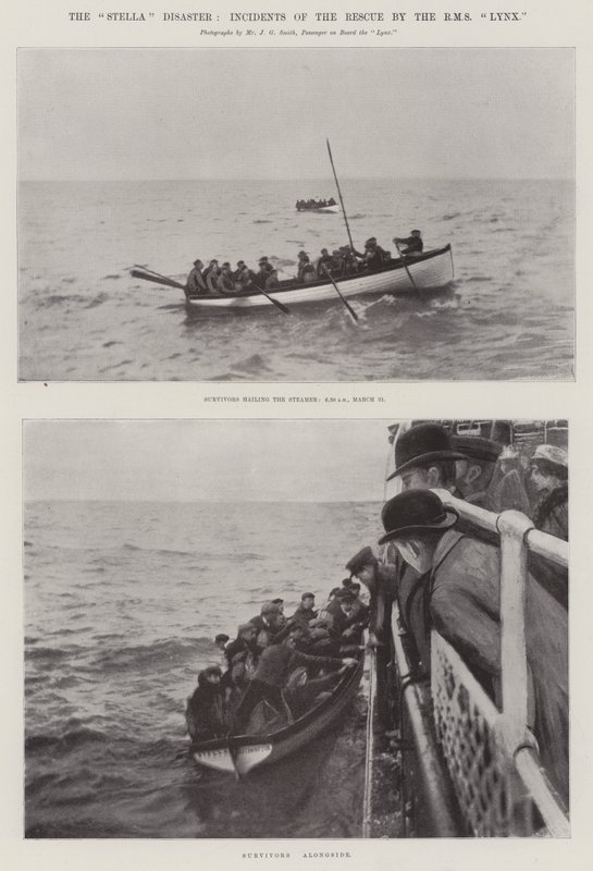 Stella-katastrofen, Incidents of the Rescue af RMS Lynx af English Photographer