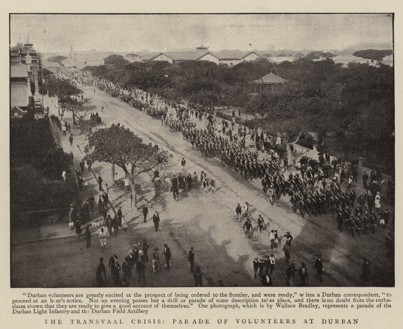 Transvaal-krisen, parade af frivillige i Durban af English Photographer