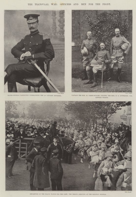 Transvaalkrigen, officerer og mænd til fronten af English Photographer