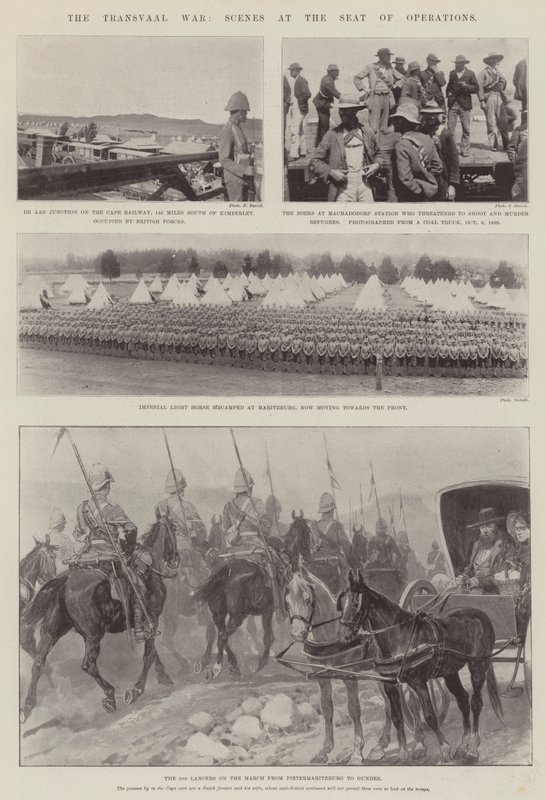 Transvaal-krigen, scener ved operationssædet af English Photographer