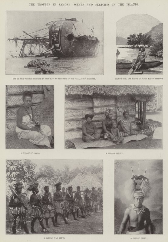 Problemerne i Samoa, scener og skitser på øerne af English Photographer