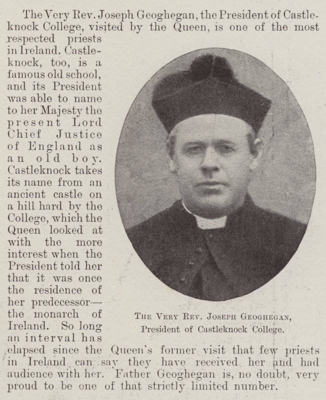 Den meget pastor Joseph Geoghegan, formand for Castleknock College af English Photographer
