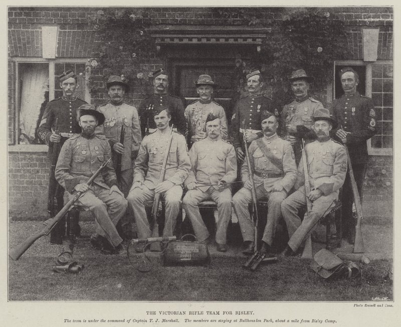 Det victorianske riffelhold for Bisley af English Photographer