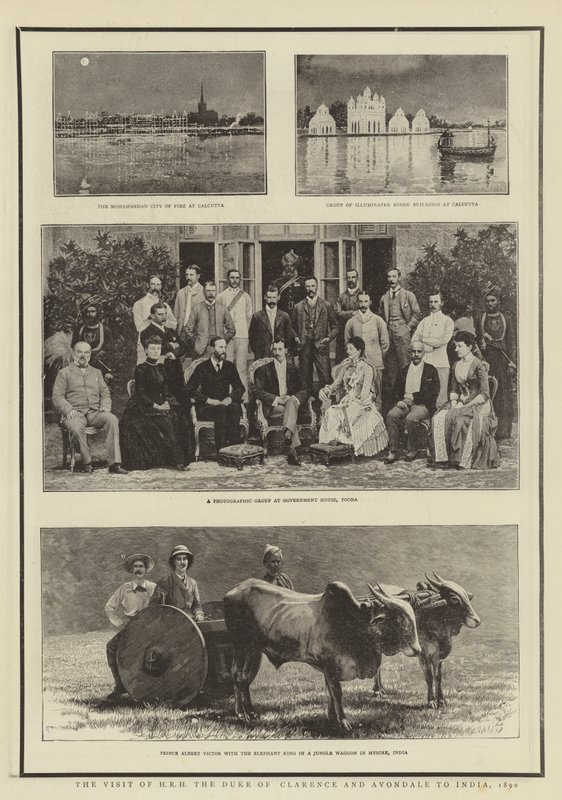 Besøget af HKH hertugen af Clarence og Avondale i Indien, 1890 af English Photographer