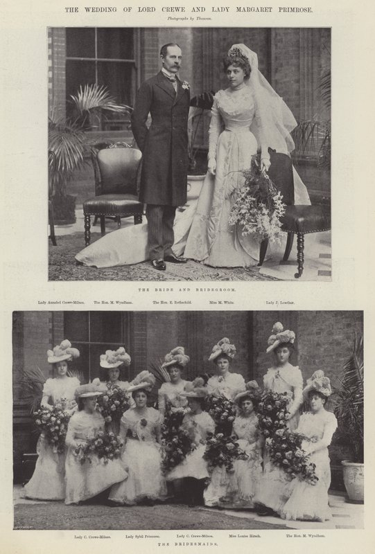 Lord Crewe og Lady Margaret Primroses bryllup af English Photographer